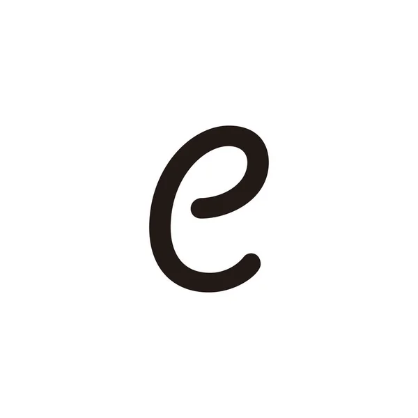 Літера Електронна Лінія Геометричний Символ Кривої Простий Вектор Логотипу — стоковий вектор