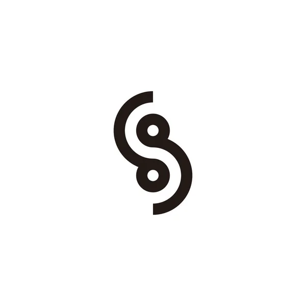 字母S圆圈 技术几何符号简单标识向量 — 图库矢量图片