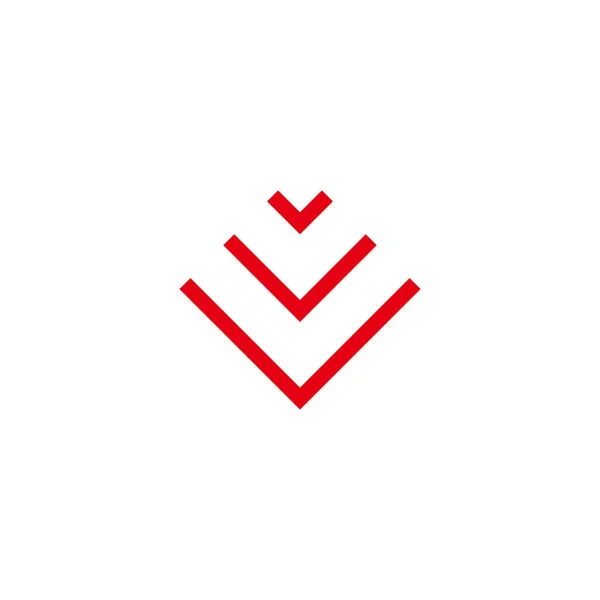 Літери Серцевий Геометричний Символ Простий Вектор Логотипу — стоковий вектор