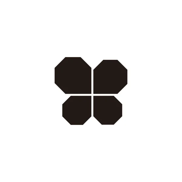 Fenster Quadratisches Geometrisches Symbol Einfacher Logo Vektor — Stockvektor