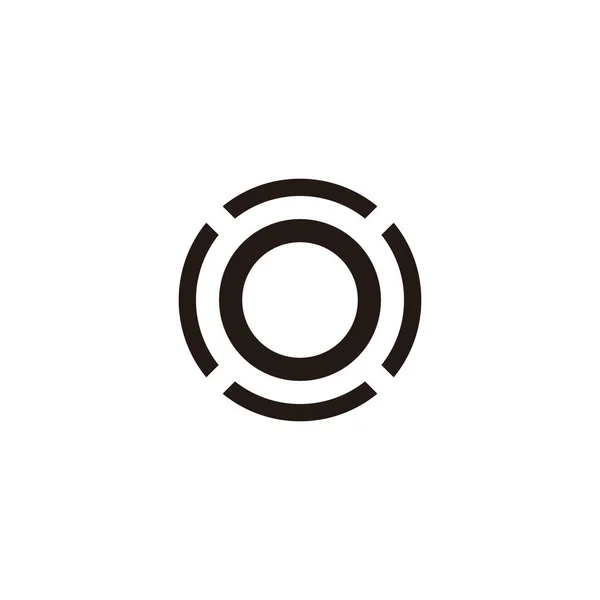 Cirkel Knapp Geometrisk Symbol Enkel Logotyp Vektor — Stock vektor