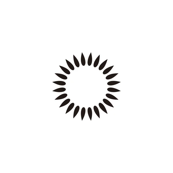Slunečnicový Geometrický Symbol Jednoduchý Vektor Loga — Stockový vektor