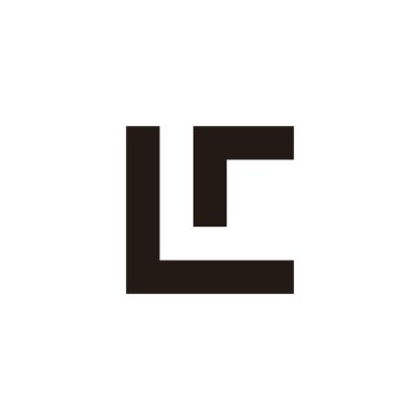 Lr kare geometrik sembolü basit logo vektörü