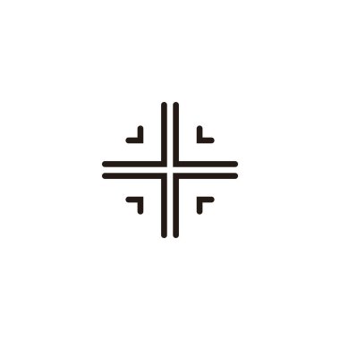 Soyut, dekor, arkaplan geometrik sembolü basit logo vektörü