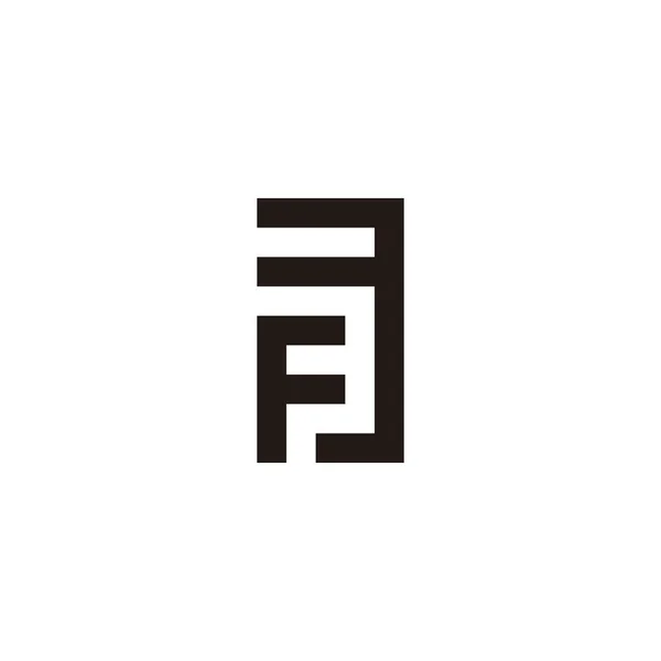 Letter Number Square Geometric Symbol Simple Logo Vector — Vector de stock