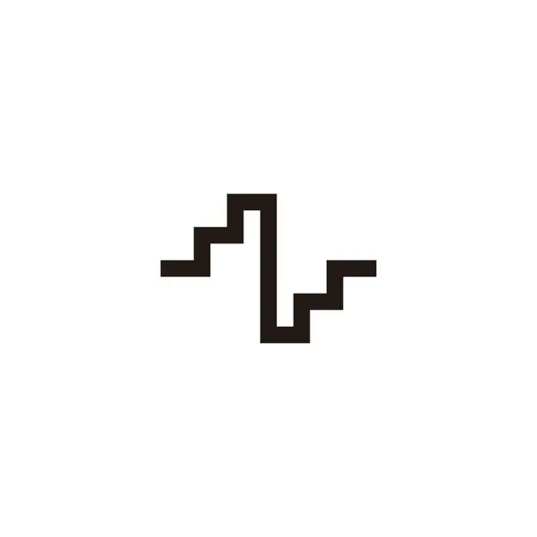 Γράμμα Σκάλα Τετράγωνο Γεωμετρικό Σύμβολο Απλό Διάνυσμα Λογότυπο — Διανυσματικό Αρχείο