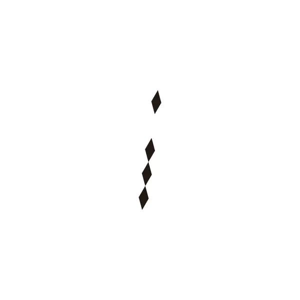 Bokstaven Ädelstenar Geometrisk Symbol Enkel Logotyp Vektor — Stock vektor