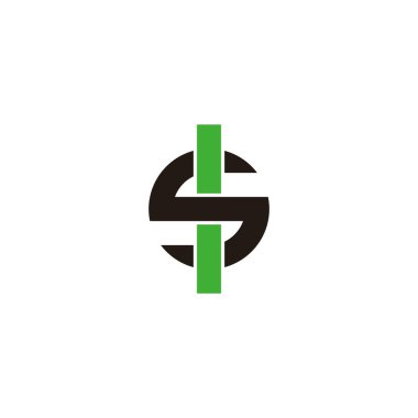 $, halka geometrik sembol basit logo vektörü