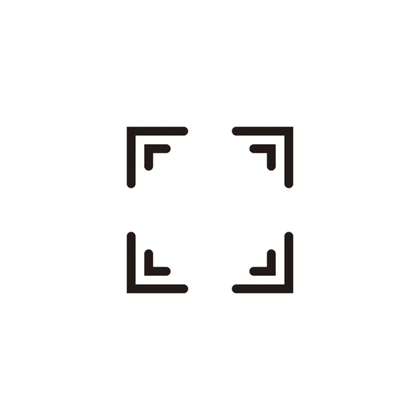 Foto Linhas Figura Símbolo Geométrico Vetor Logotipo Simples — Vetor de Stock
