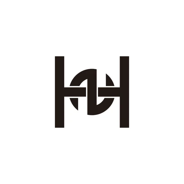Harfi Daire Kare Geometrik Sembol Basit Logo Vektörü — Stok Vektör