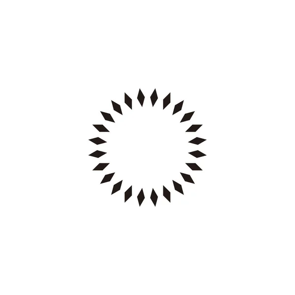 Pozadí Kruh Diamanty Geometrický Symbol Siample Logo Vektor — Stockový vektor