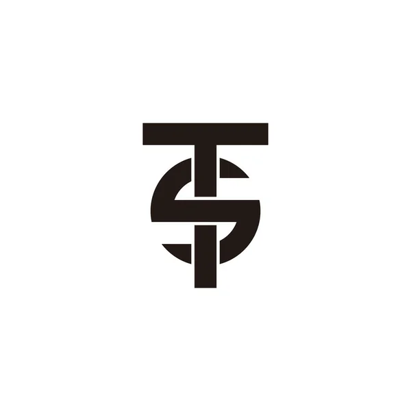 Круг Буквы Квадратный Геометрический Символ Простой Вектор Логотипа — стоковый вектор