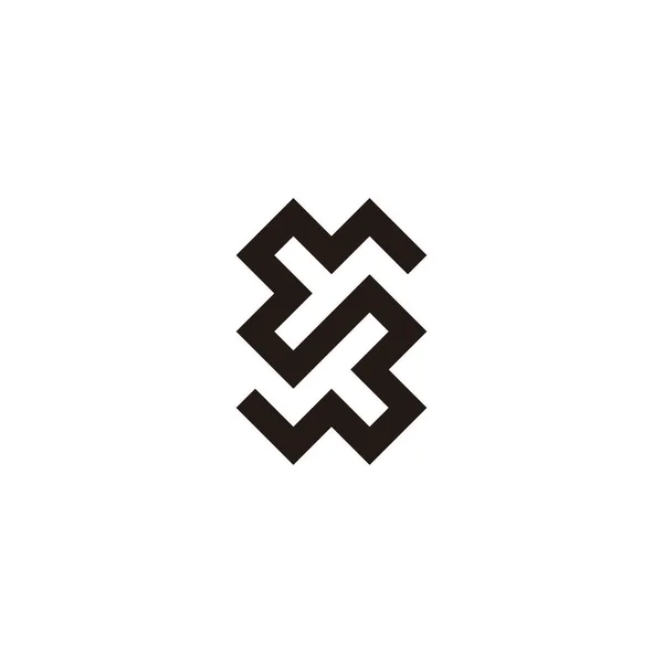 Γράμμα Τετράγωνο Περίγραμμα Γεωμετρικό Σύμβολο Απλό Διάνυσμα Λογότυπο — Διανυσματικό Αρχείο