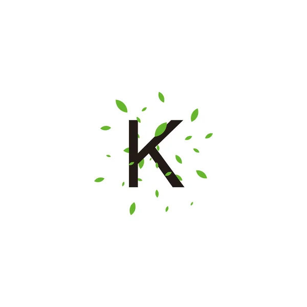 Letter Leaves Geometric Symbol Simple Logo Vector — Image vectorielle