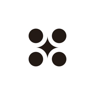 Drone, basit, geometrik sembol basit logo vektörü