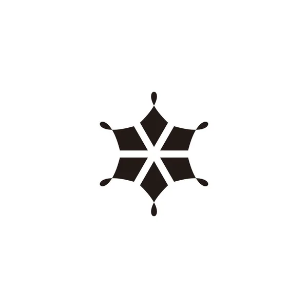 Kroon Elegant Zeshoek Geometrische Symbool Eenvoudige Logo Vector — Stockvector