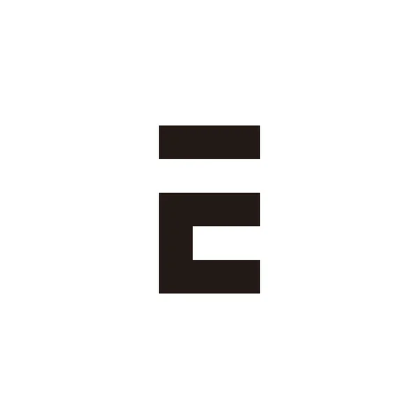字母Ce E正方形几何符号简单标识向量 — 图库矢量图片