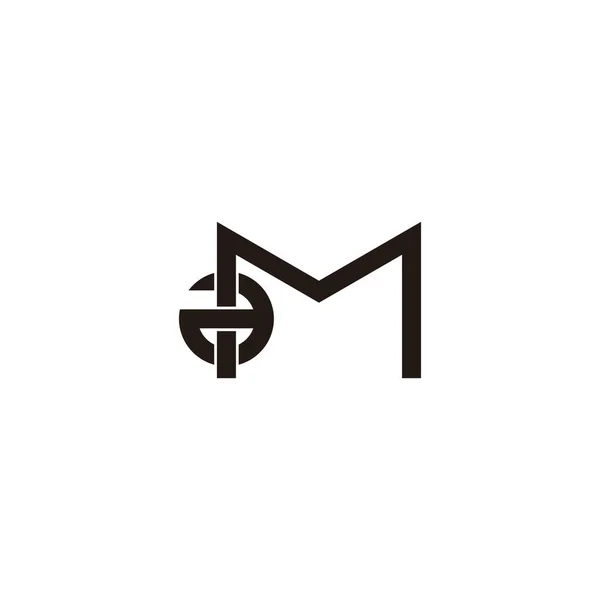 Літера Комбінація Геометричний Символ Простий Вектор Логотипу — стоковий вектор