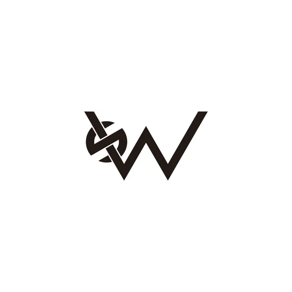 Letra Círculo Geométrico Símbolo Simple Logotipo Vector — Archivo Imágenes Vectoriales