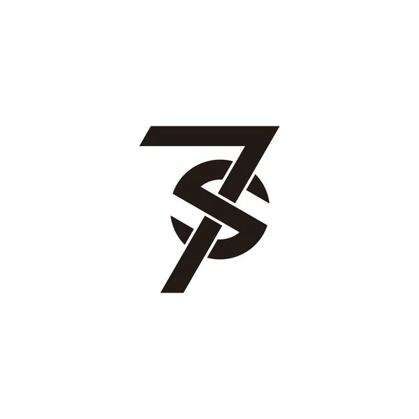 Bokstav Nummer Geometrisk Symbol Enkel Logotyp Vektor — Stock vektor