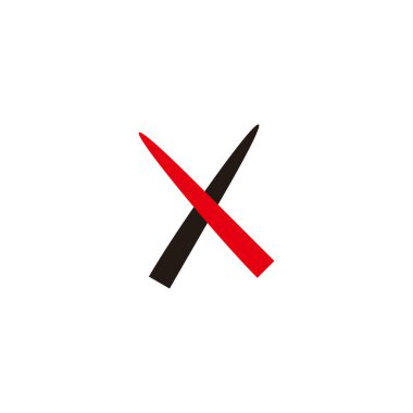 X harfi top geometrik sembolü basit logo vektörü