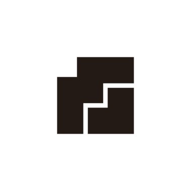 MJ harfli geometrik sembol basit logo vektörü