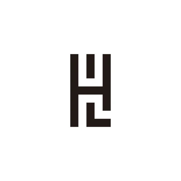 字母Hl正方形几何符号简单标识向量 — 图库矢量图片