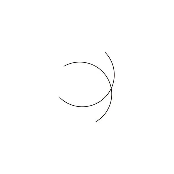 Buchstabe Kurvenlinie Geometrisches Symbol Einfacher Logo Vektor — Stockvektor