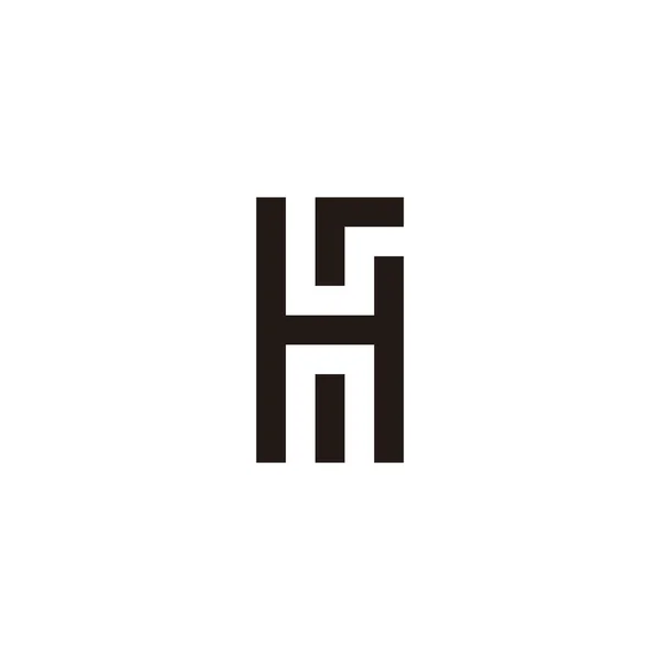 Litera Simbol Geometric Pătrat Vector Simplu Logo — Vector de stoc