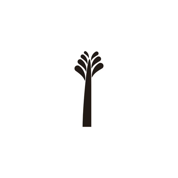Datum Palm Geometrisk Symbol Enkel Logotyp Vektor — Stock vektor