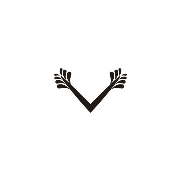 Bokstaven Träd Geometrisk Symbol Enkel Logotyp Vektor — Stock vektor