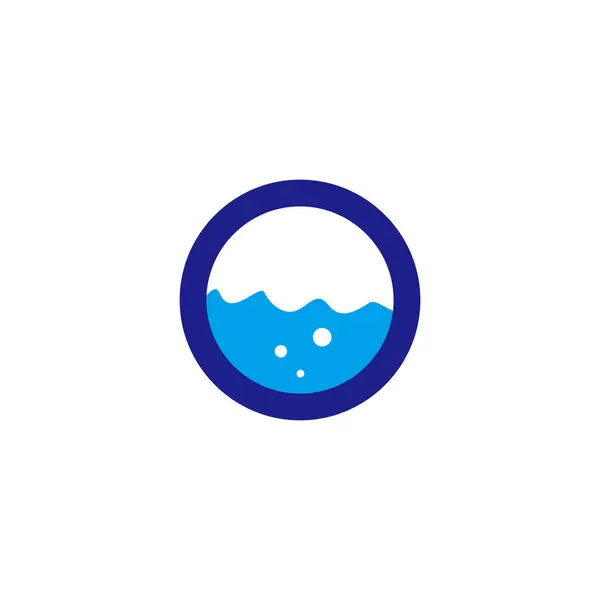 Buchstabe Wasser Geometrisches Symbol Einfach Logo Vektor — Stockvektor