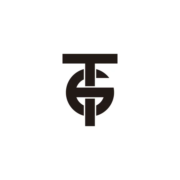 Harfi Kare Kare Geometrik Sembol Basit Logo Vektörü — Stok Vektör