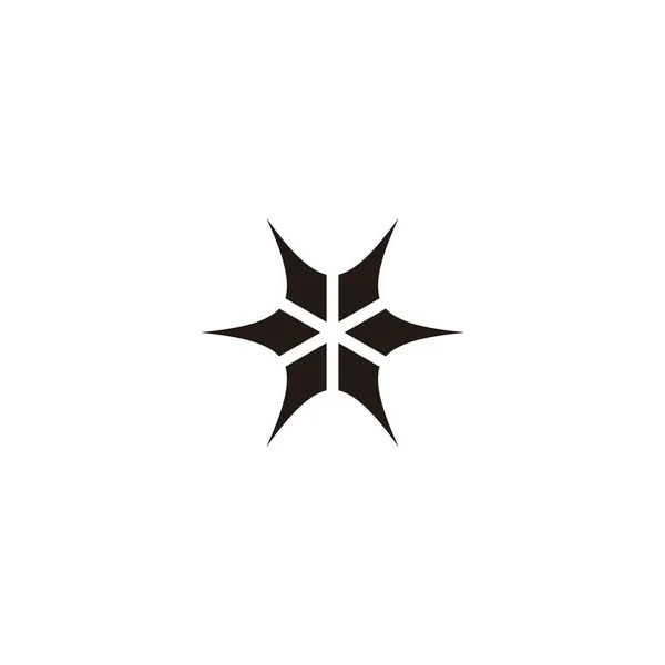 Glanzende Lichte Zeshoekige Geometrische Symbool Eenvoudige Logo Vector — Stockvector