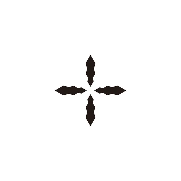 Pijl Geometrisch Symbool Eenvoudige Logo Vector — Stockvector
