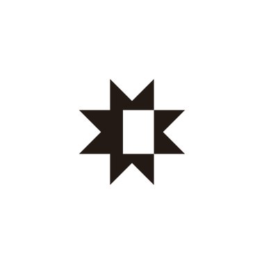 C harfi kurdelesi, geometrik sembol basit logo vektörü