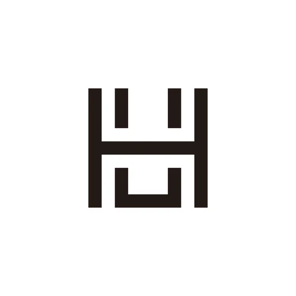 Carta Símbolo Geométrico Quadrado Vetor Logotipo Simples —  Vetores de Stock