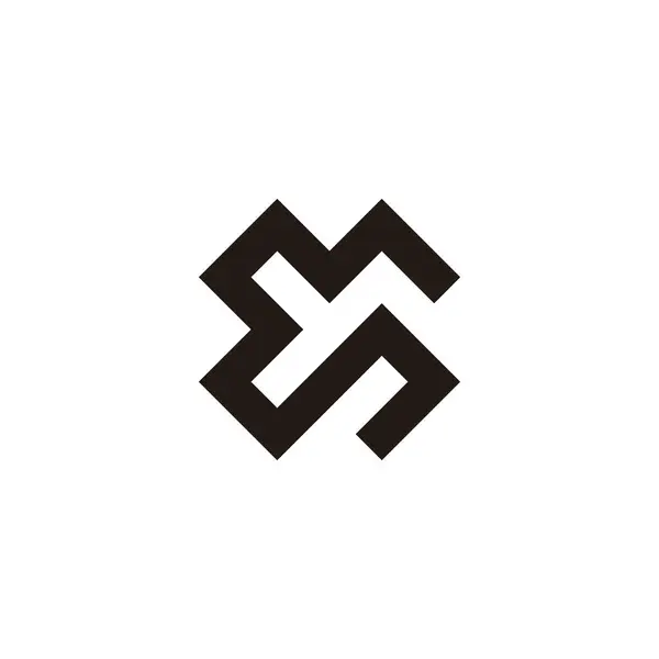 Γράμμα Τετράγωνο Γεωμετρικό Σύμβολο Απλό Διάνυσμα Λογότυπο — Διανυσματικό Αρχείο