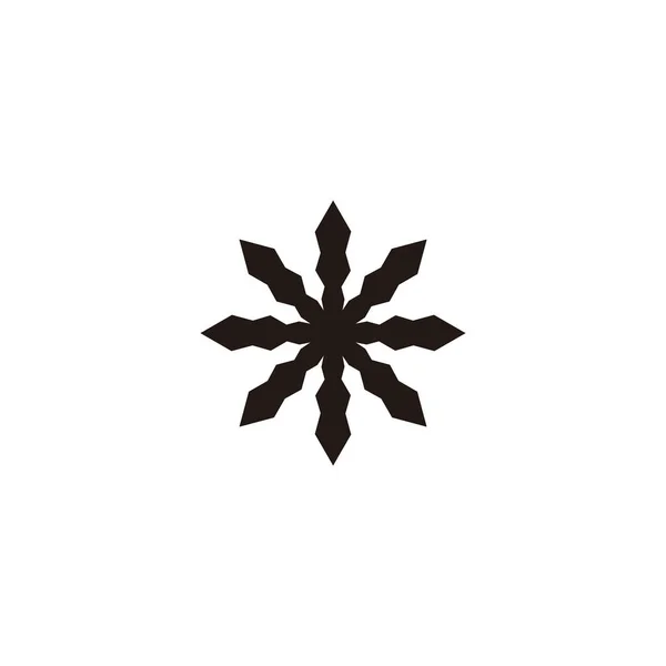 Decor Pijl Geometrisch Symbool Eenvoudige Logo Vector — Stockvector