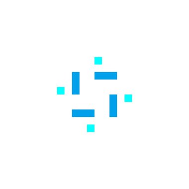 Arkaplan, teknoloji, kareler geometrik sembol basit logo vektörü