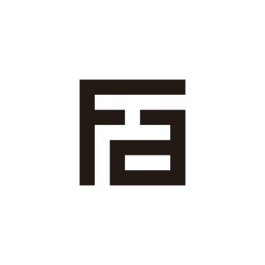 Fa kare geometrik sembolü basit logo vektörü