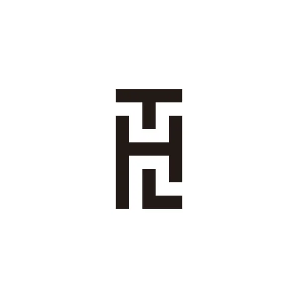 字母T H和L平方几何符号简单标识向量 — 图库矢量图片