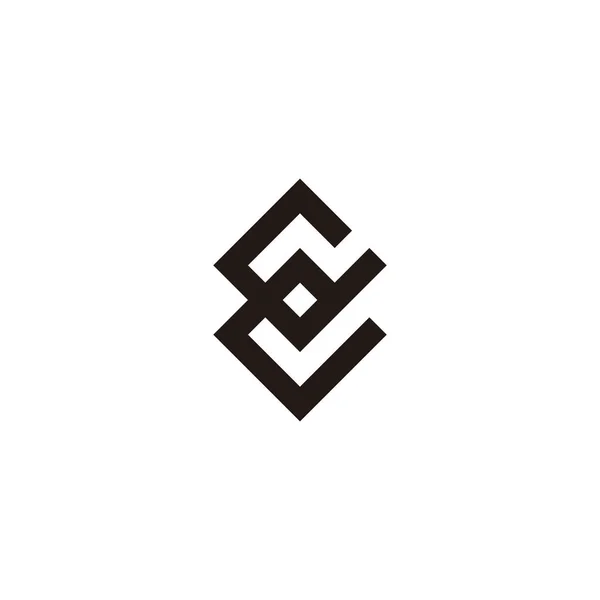 Letter Square Elegant Geometric Symbol Simple Logo Vector — Stock Vector