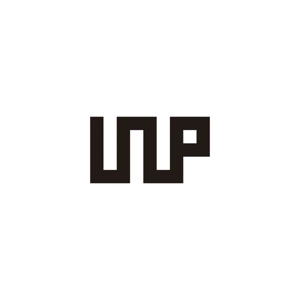 WP kare geometrik sembolü basit logo vektörü