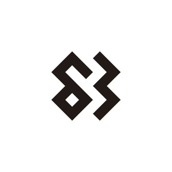Αριθμός Τετράγωνο Γράμμα Γεωμετρικό Σύμβολο Απλό Διάνυσμα Λογότυπο — Διανυσματικό Αρχείο