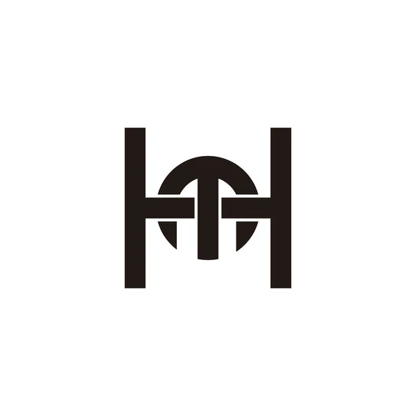 Геометрический Символ Квадратного Круга Буквы Простой Вектор Логотипа — стоковый вектор
