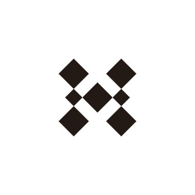 H harfi kare, zarif geometrik sembol basit logo vektörü