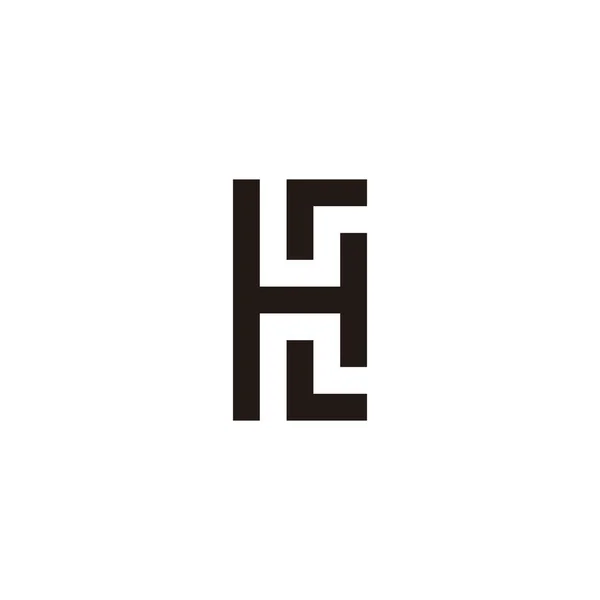 Brev Fyrkantig Geometrisk Symbol Enkel Logotyp Vektor — Stock vektor