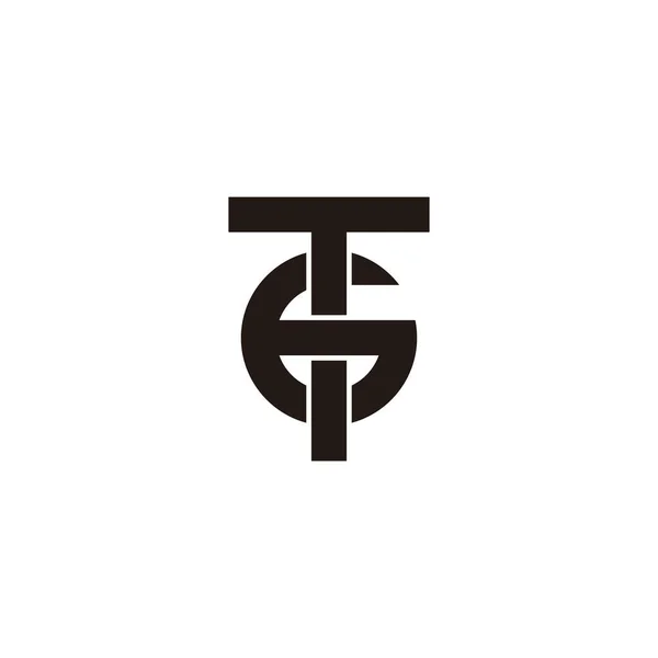 Carta Número Círculo Quadrado Símbolo Geométrico Vetor Logotipo Simples —  Vetores de Stock