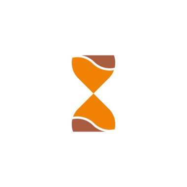 Kum saati, geometrik sembol basit logo vektörü